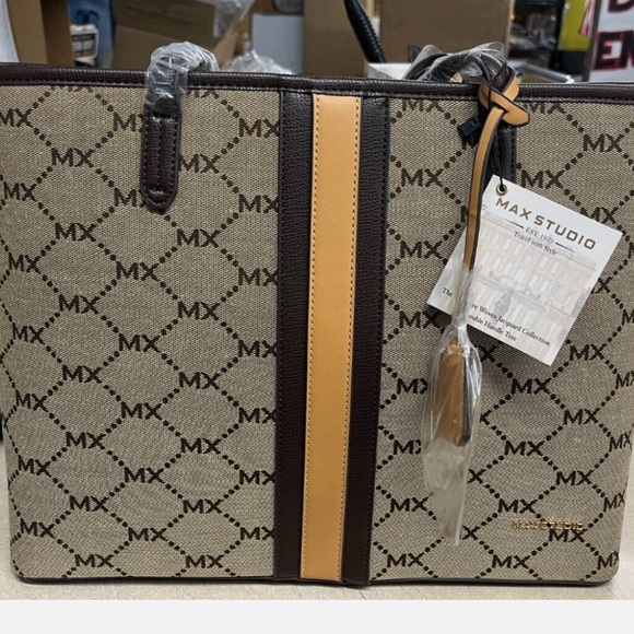 Max Studio Handbags - Max Studio Signature Woven Jacquard Collection Double Handled Tote